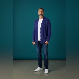 Drumohr Blue Button-Up Cardigan